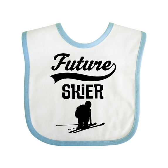 Inktastic Skiing Future Skier Boys or Girls Baby Bib