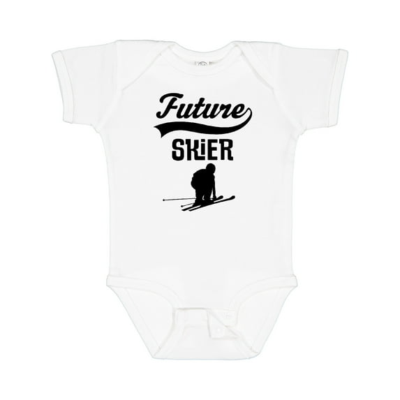 Inktastic Skiing Future Skier Boys or Girls Baby Bodysuit