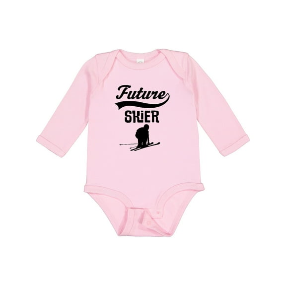 Inktastic Skiing Future Skier Boys or Girls Long Sleeve Baby Bodysuit
