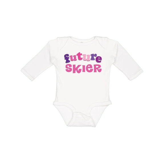 Inktastic Skiing Future Skier Girls Long Sleeve Baby Bodysuit
