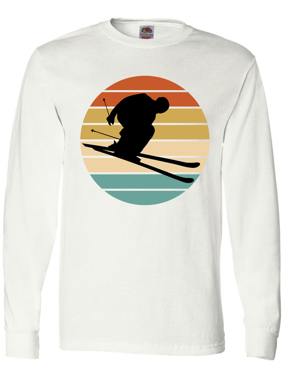 Inktastic Skiing Retro Sunset Downhill Long Sleeve T-Shirt - Walmart.com