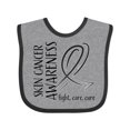 thumbnail image 1 of Inktastic Skin Cancer Awareness- Fight, care, cure Boys or Girls Baby Bib, 1 of 4