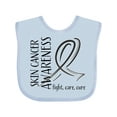 thumbnail image 1 of Inktastic Skin Cancer Awareness- Fight, care, cure Boys or Girls Baby Bib, 1 of 4