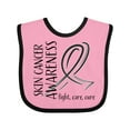 thumbnail image 1 of Inktastic Skin Cancer Awareness- Fight, care, cure Boys or Girls Baby Bib, 1 of 4