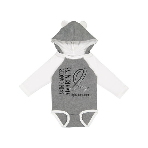 Inktastic Skin Cancer Awareness- Fight, care, cure Boys or Girls Long Sleeve Baby Bodysuit
