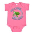 thumbnail image 1 of Inktastic Skip a Straw Save a Turtle with Cute Green Sea Turtle Boys or Girls Baby Bodysuit, 1 of 5