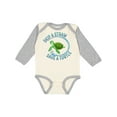 thumbnail image 1 of Inktastic Skip a Straw Save a Turtle with Cute Green Sea Turtle Boys or Girls Long Sleeve Baby Bodysuit, 1 of 5