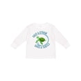 thumbnail image 1 of Inktastic Skip a Straw Save a Turtle with Cute Green Sea Turtle Boys or Girls Long Sleeve Toddler T-Shirt, 1 of 5