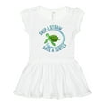 thumbnail image 1 of Inktastic Skip a Straw Save a Turtle with Cute Green Sea Turtle Girls Toddler Dress, 1 of 5