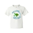 thumbnail image 1 of Inktastic Skip a Straw Save a Turtle with Cute Green Sea Turtle Youth T-Shirt, 1 of 5