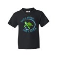 thumbnail image 1 of Inktastic Skip a Straw Save a Turtle with Cute Green Sea Turtle Youth T-Shirt, 1 of 5