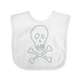 thumbnail image 1 of Inktastic Skull and Crossbones Boys or Girls Baby Bib, 1 of 4