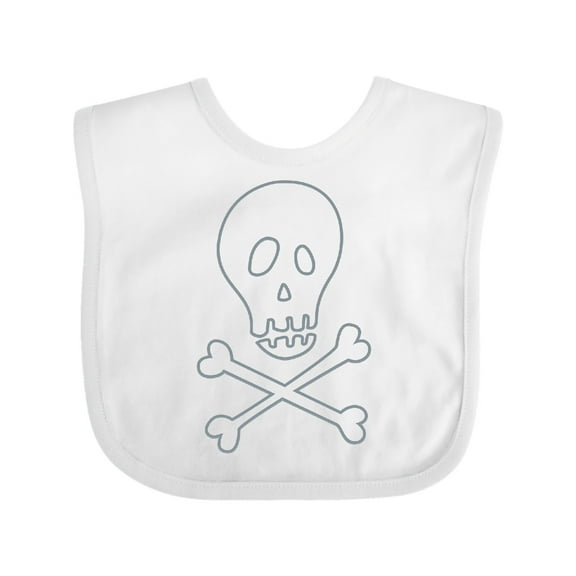 Inktastic Skull and Crossbones Boys or Girls Baby Bib