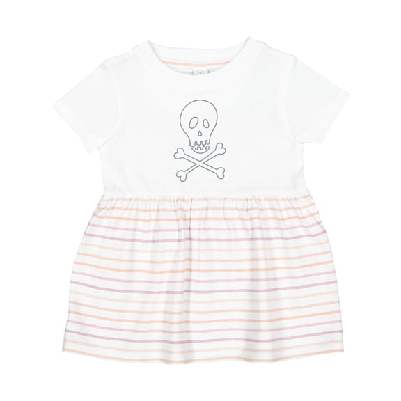 Inktastic Skull and Crossbones Girls Baby Dress