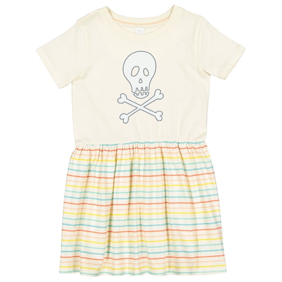 Inktastic Skull and Crossbones Girls Toddler Dress