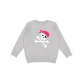 thumbnail image 1 of Inktastic Skull and Crossbones Pirate Girl Youth Sweatshirt, 1 of 4