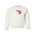 thumbnail image 1 of Inktastic Skull and Crossbones Pirate Girl Youth Sweatshirt, 1 of 4