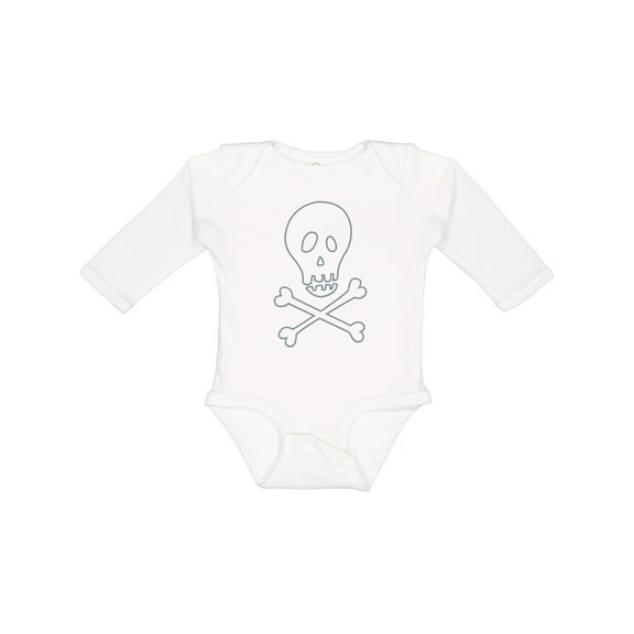 Inktastic Skull and crossbones Boys or Girls Long Sleeve Baby Bodysuit