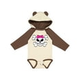 thumbnail image 1 of Inktastic Skull with Bow Girls Long Sleeve Baby Bodysuit, 1 of 5