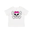 thumbnail image 1 of Inktastic Skull with Bow Girls Toddler T-Shirt, 1 of 5