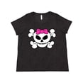 thumbnail image 1 of Inktastic Skull with Bow Women's Plus Size T-Shirt, 1 of 5