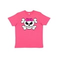 thumbnail image 1 of Inktastic Skull with Bow Youth T-Shirt, 1 of 5