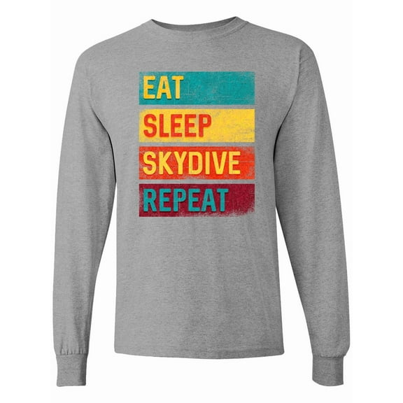 Inktastic Skydiving Eat Sleep Skydive Repeat Long Sleeve T-Shirt