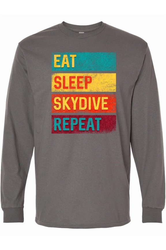 Skydiving Eat Sleep Skydive Repeat Long Sleeve T-Shirt