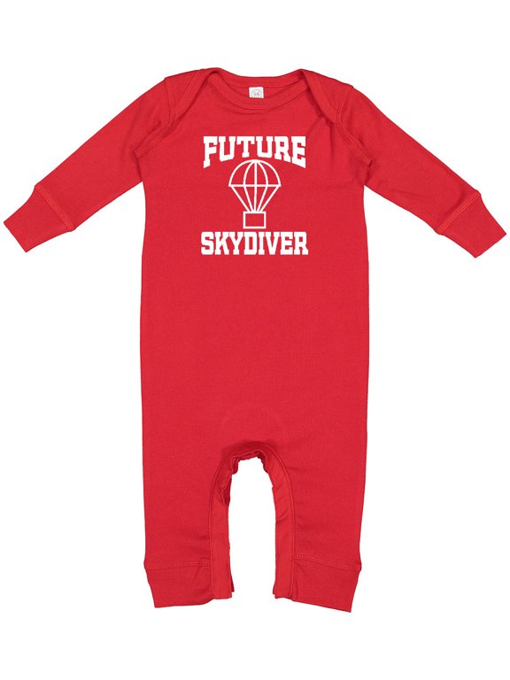Skydiving Future Skydiver Baby Romper Coveralls