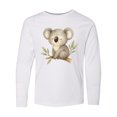 thumbnail image 1 of Inktastic Sleepy Koala Long Sleeve Youth T-Shirt, 1 of 5