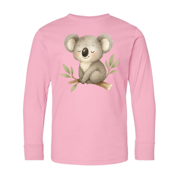 Inktastic Sleepy Koala Long Sleeve Youth T-Shirt