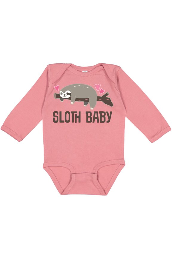 Sloth Baby Boys or Girls Long Sleeve Baby Bodysuit
