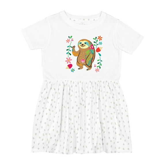 Inktastic Sloth Cute for Girls Girls Toddler Dress