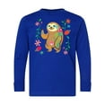 thumbnail image 1 of Inktastic Sloth Cute for Girls Long Sleeve Youth T-Shirt, 1 of 5