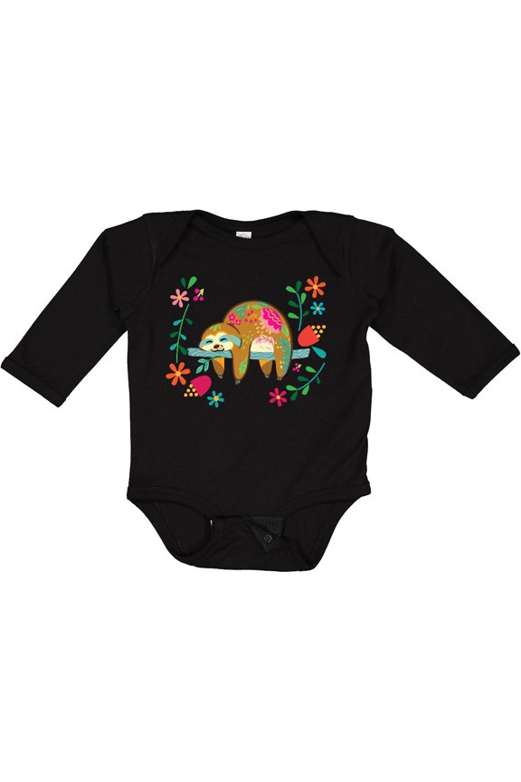 Sloth Gifts for Girls Girls Long Sleeve Baby Bodysuit