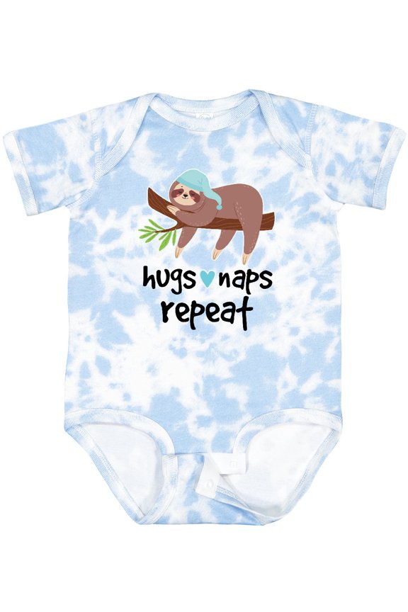 Sloth Hugs Naps Repeat Boys Baby Bodysuit