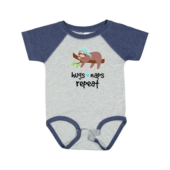 Inktastic Sloth Hugs Naps Repeat Boys Baby Bodysuit