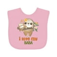 thumbnail image 1 of Inktastic Sloth I Love My Baba Boys or Girls Baby Bib, 1 of 4