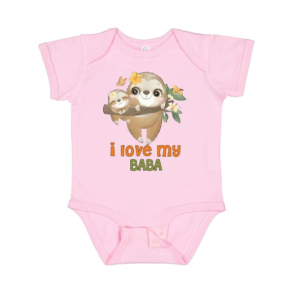 Inktastic Sloth I Love My Baba Boys or Girls Baby Bodysuit