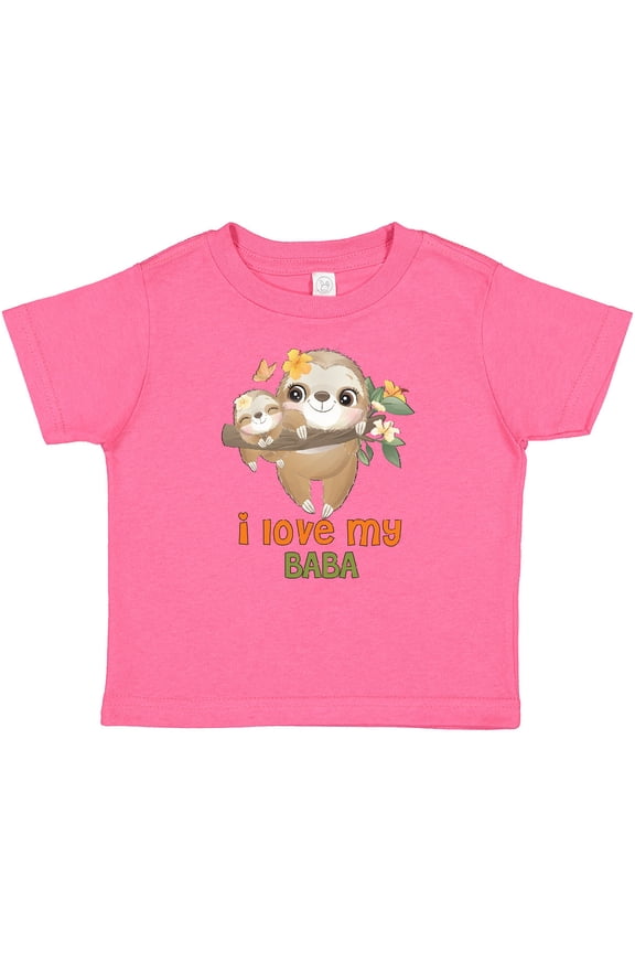 Sloth I Love My Baba Boys or Girls Baby T-Shirt
