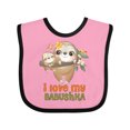 thumbnail image 1 of Inktastic Sloth I Love My Babushka Boys or Girls Baby Bib, 1 of 4