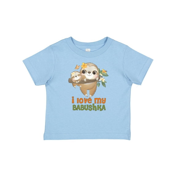 Inktastic Sloth I Love My Babushka Boys or Girls Baby T-Shirt
