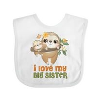 Inktastic Sloth I Love My Big Sister Boys or Girls Baby Bib