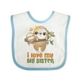 thumbnail image 1 of Inktastic Sloth I Love My Big Sister Boys or Girls Baby Bib, 1 of 4