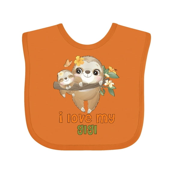 Inktastic Sloth I Love My Gigi Boys or Girls Baby Bib