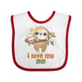 thumbnail image 1 of Inktastic Sloth I Love My Gigi Boys or Girls Baby Bib, 1 of 4