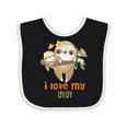 thumbnail image 1 of Inktastic Sloth I Love My Gigi Boys or Girls Baby Bib, 1 of 4