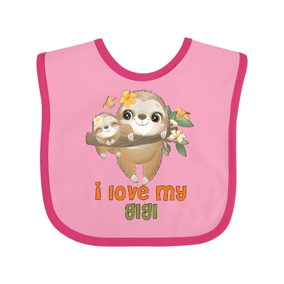 Inktastic Sloth I Love My Gigi Boys or Girls Baby Bib