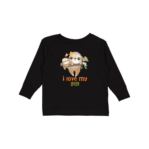 Inktastic Sloth I Love My Gigi Boys or Girls Long Sleeve Toddler T-Shirt