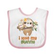 thumbnail image 1 of Inktastic Sloth I Love My Granny Boys or Girls Baby Bib, 1 of 4